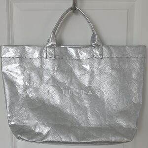 Large Silver Tote Bag
